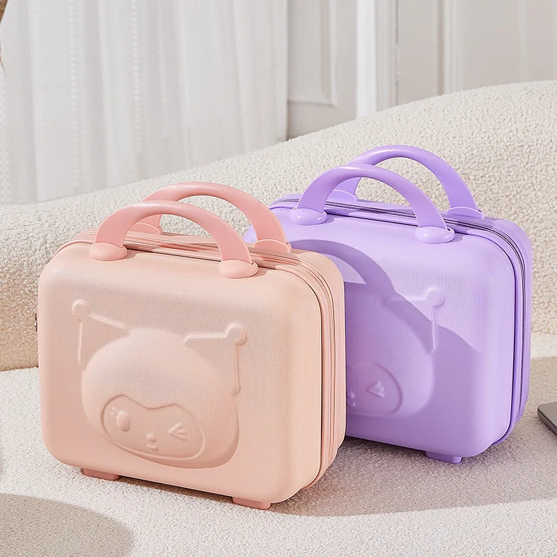 

Cartoon Sanrio Luggage Kuromi Accessories Cute Kawaii Anime 14 Inch Handbag Cosmetic Bag Large Capacity Portable Toys Girls Gift