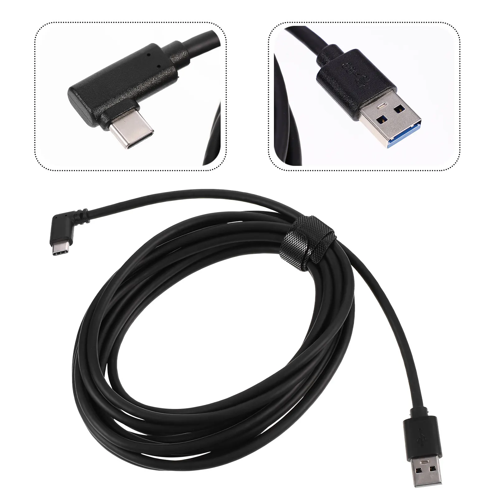 1Pcs 케이블 USB 3.0-타입 C 데이터 라인 엘보우 충전 케이블 주석 도금 구리 와이어 PVC 코팅 데이터 동기화