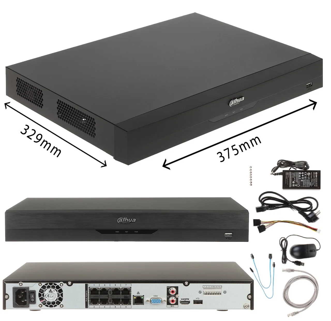 مسجل IP أصلي متعدد اللغات PoE NVR4208-8P-EI Dahua لـ 8 كاميرات IP حتى 16  Mpx AI تحليلات SMD + WizSense - AliExpress, image size:1280x1245