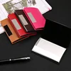 Laser Engraved LOGO Luxury Aluminum PU Men's Credit Card Business Card Holder Pocket Business RFID Wallet Travel Card Holder 5