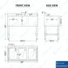 Stainless Steel Bar Sink (Sink Size: 38"x19" Three Bowl + Faucet) Kitchen Sinks Multifunction Fixture Home Improvement 3