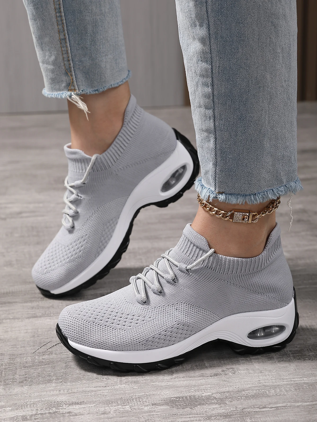 

Women Air Cushion Running Shoes Walking Tennis Fashion Sock Sneakers Casual Shoes Comfortable Breathable Jogging Shoes 1862 t