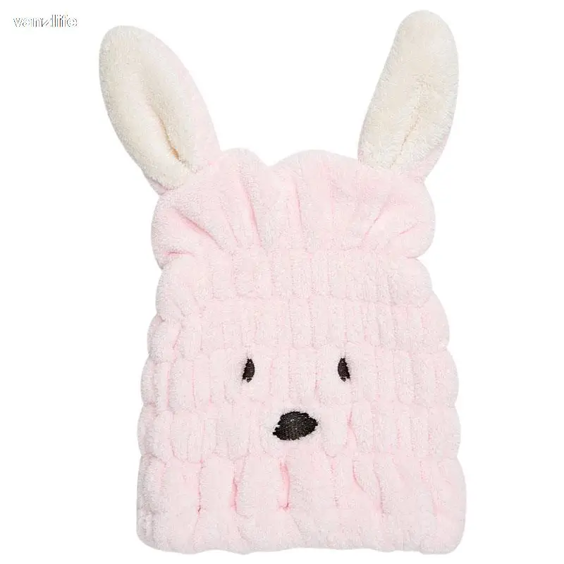 vanzlife Cartoon animals rub hair dry towel hair cap quick-drying hooded towel female lovely shower cap thicker super absorbent