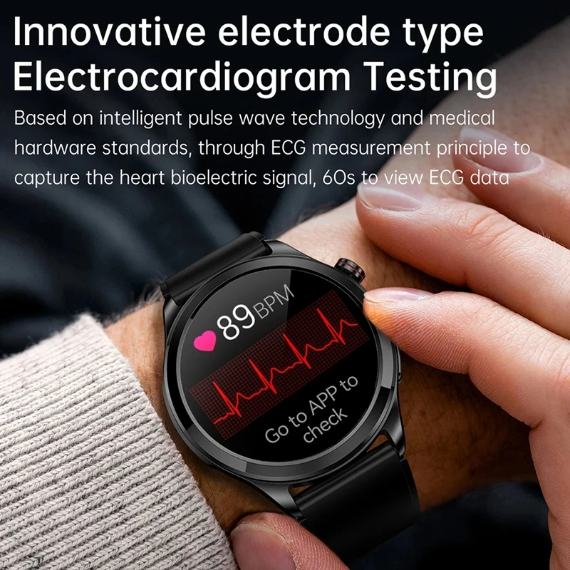 ABPWO Reloj Medidor Glucosa En Sangre, Reloj Inteligente ECG Smartwatch  Reloj Deportivo Hombre Mujer Reloj Que Mide Presion Arterial Reloj Tension Arterial  Reloj Contador De Pasos Y Calorias : : Electrónica