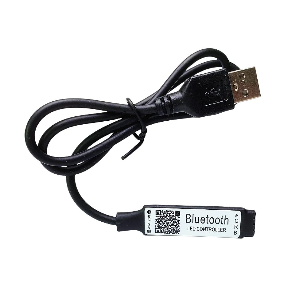 USB Bluetooth RGB LED Controller With 24Key IR Remote Music Timer Phone APP Control For 5V 2835 3528 5050 SMD COB TV Strip Light S9110019d580e4e20a9512bb1f863c97a1