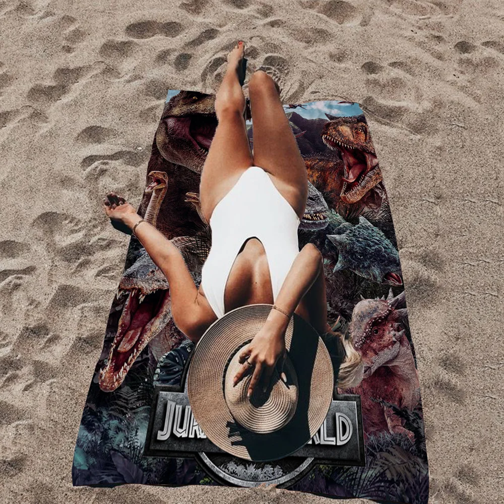 Jurassic Park Movie Beach Towel For Kids Personalized Bath Towel Pool Towel Vacation Gift Picnic Towel Party Gift 5