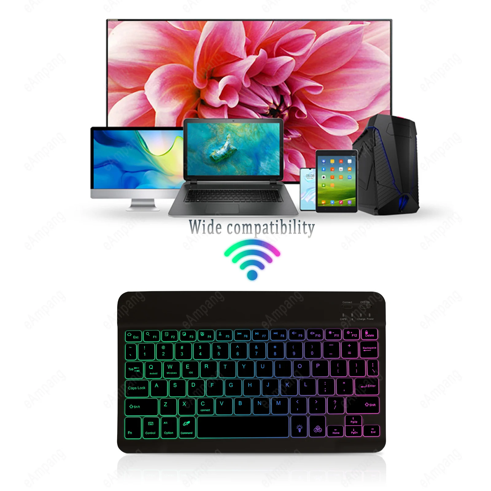 Backlit Keyboard Case Mouse Huawei Mediapad T5 10.1 M5 Lite M6 10.8 Portuguese Russian Spanish Arabic AZERTY Korean Keyboard tablet case ipad keyboard case