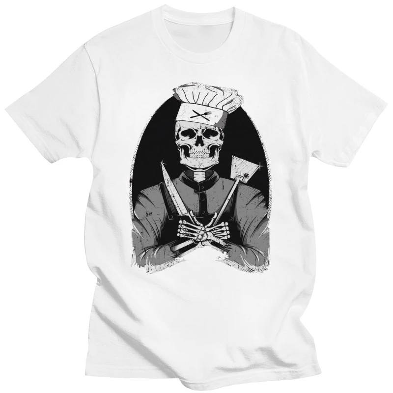 2019 Fashion T-Shirt Skull Cook Skull Cook Chef Cooking Black S M L Xl Xxl Tee Shirt