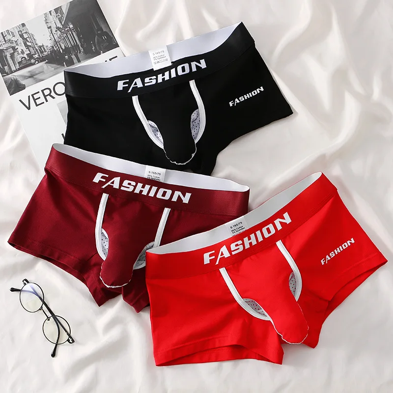 Penkiiy Men’s Breathe Underwear Bullet Separation Scrotum Physiological  Underpants Sexy Underwear for Men for Valentine XXXXXL Red On Clearance