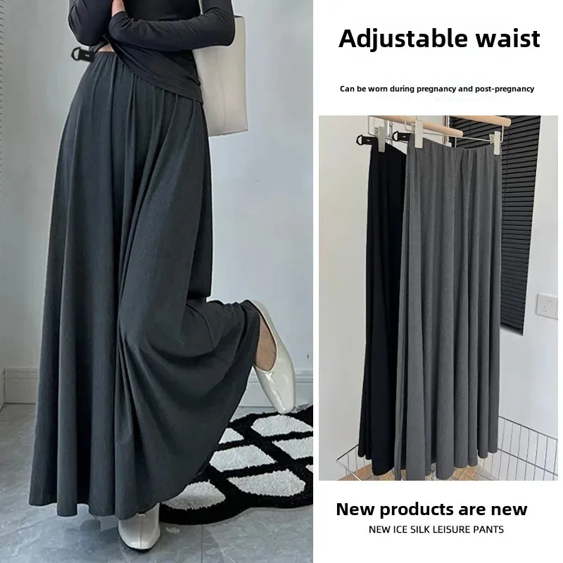 Pregnant Women Thickened Modal Skirt Spring Large Swing Pure Color A- Line Skirt Comfortable Bump Feelings Half-length