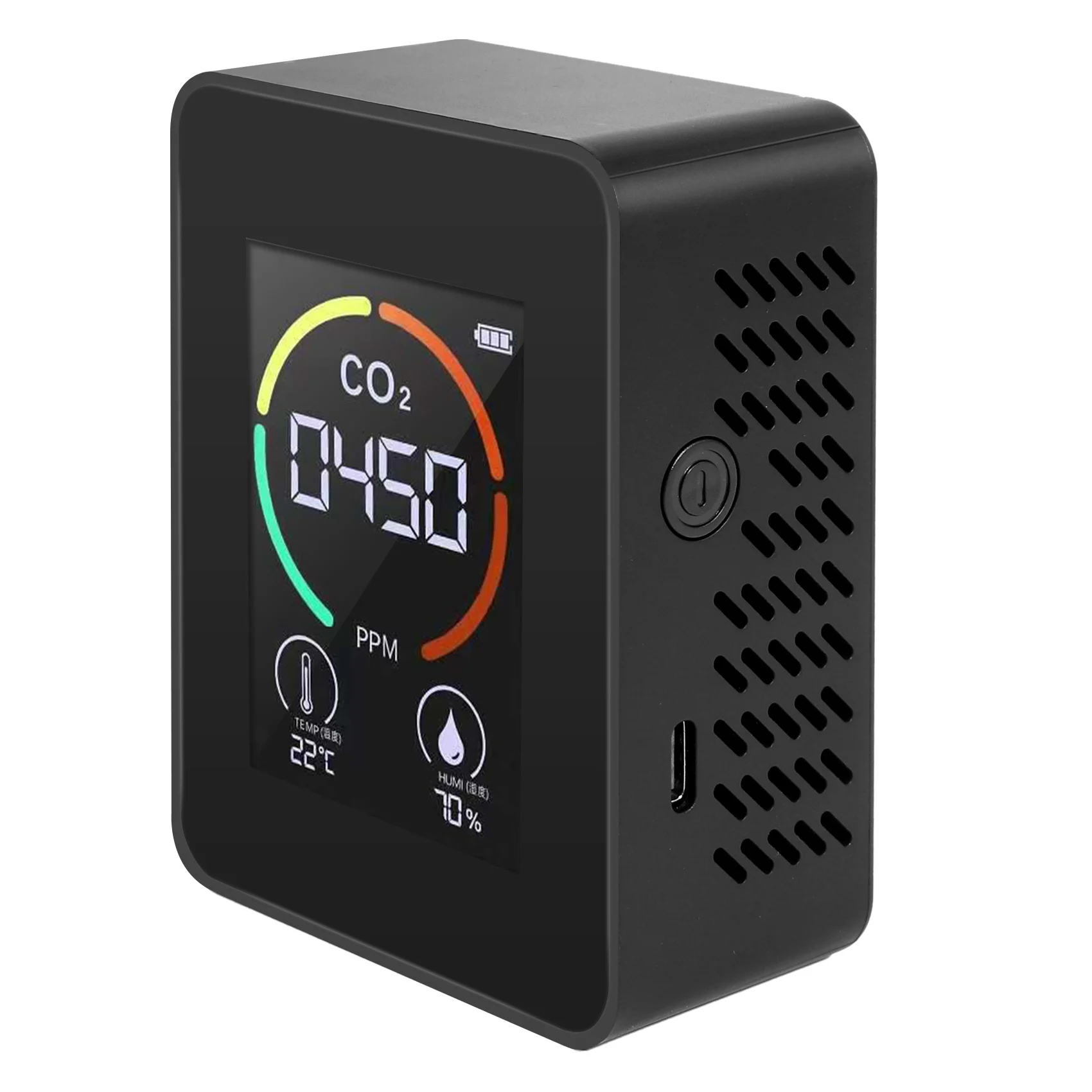 

Измеритель температуры и влажности, монитор качества воздуха, детектор CO2, 3-в-1 цифровой детектор загрязнения воздуха углекислого газа B