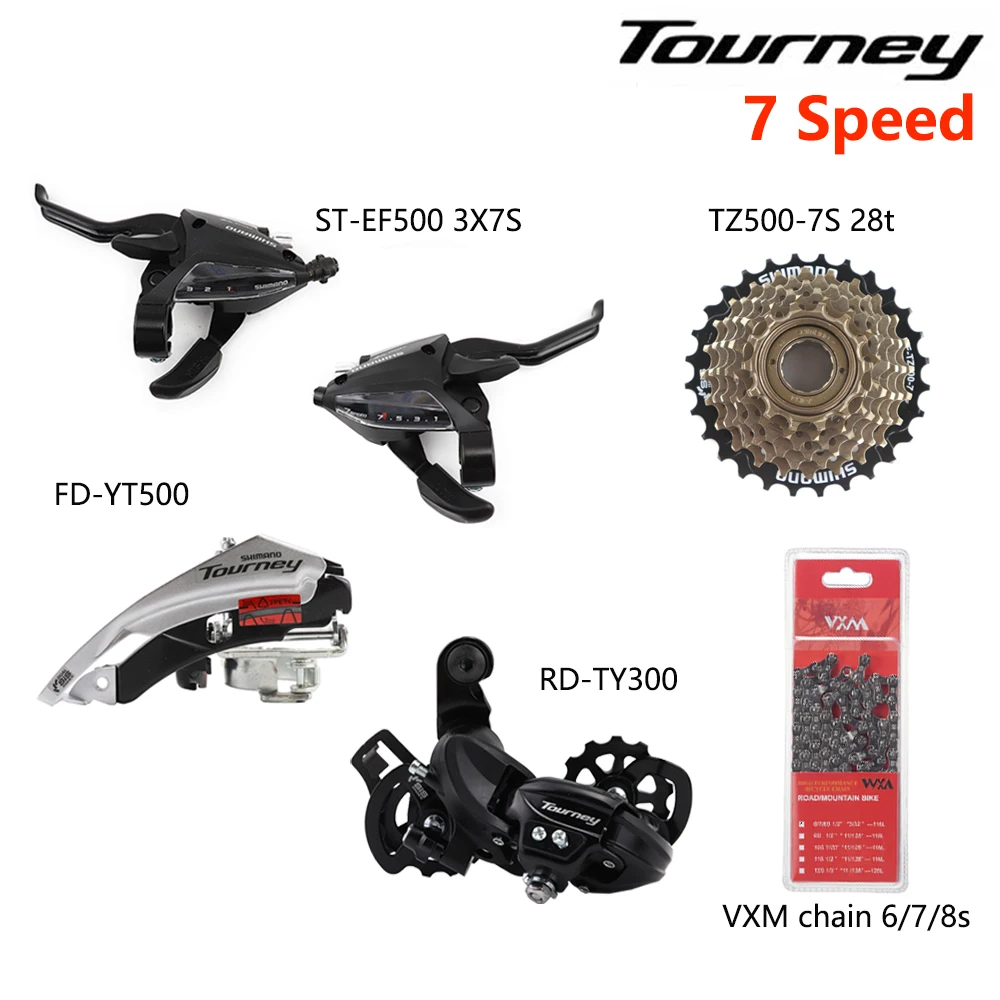 SHIMANO Tourney 3x7 Speed Groupset include EF500 or M315 Shifter