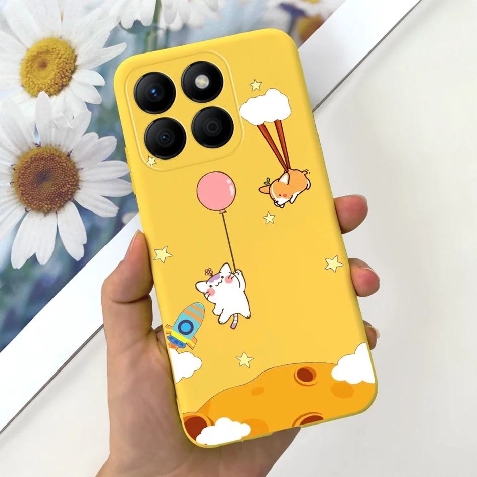 Stylish Floral Moon Soft Silicone Case - Artistic Back Cover