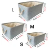 New Linen Fabric Storage Basket Large Capacity，for Sorting and Organizing Miscellaneous Items Storage Baskets Woven Basket 3
