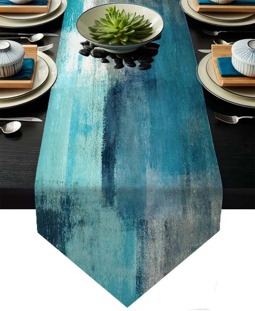 Geometry Style Table Runner Abstract Modern Art Dresser Tablecloths Runners Farmhouse Style Dinner Home Rectangular Tablecloths