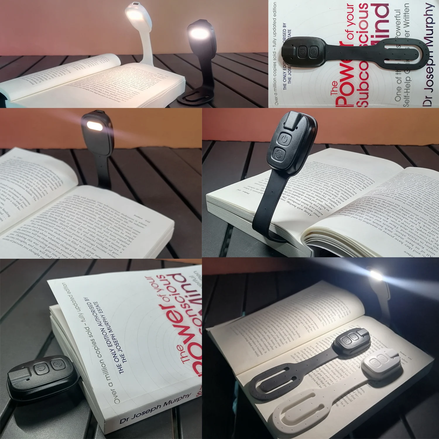 초박형 카드 북 라이트 7 LED 눈 보호 독서등 3가지 색온도 블루라이트 차단 무플리커 휴대용 클립