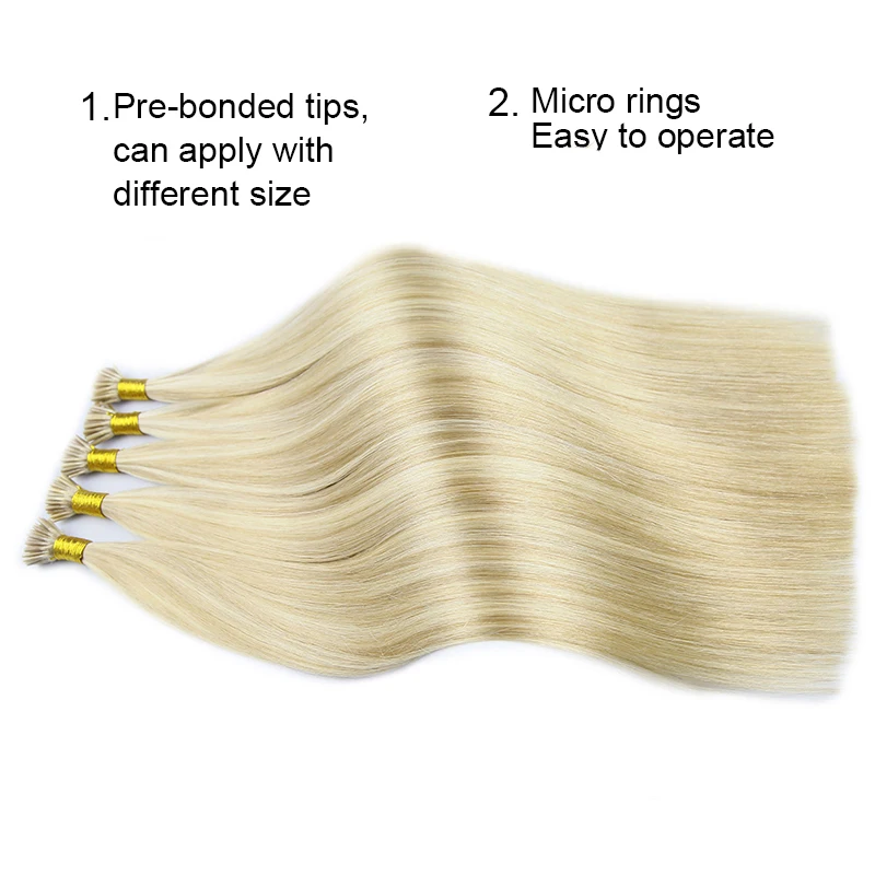 Straight I Tip Hair Extensions Real Human Fusion Hair Original Natural For Capsule Extension 12-26inch Multicolor 40g/50g