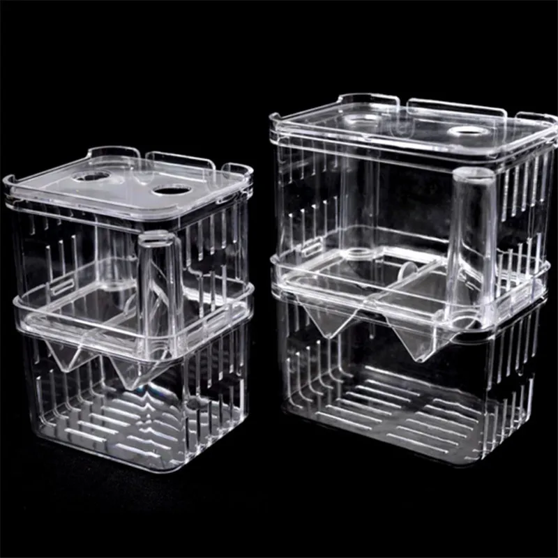 Aquarium Breeder Box Breeding Incubator Small Fish Hatchery Acrylic Divider for Shrimp Clownfish Aggressive Fish Injured fish breeding box
