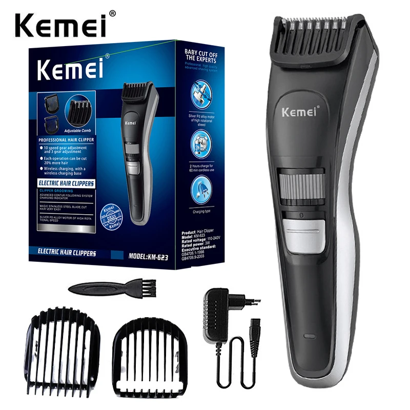 

Kemei Rechargeable cordless Hair clipper for men's beauty professional electric Hair clipper rechargeable hairdresser