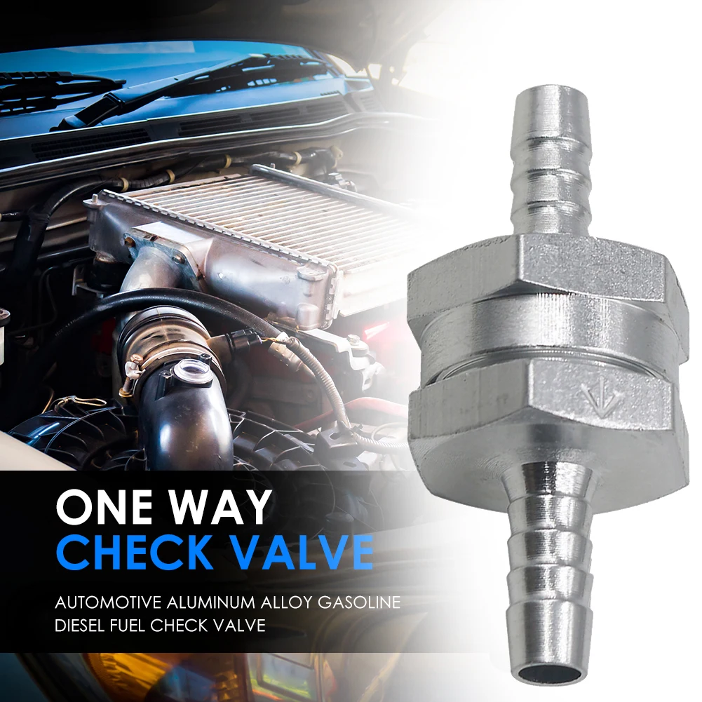 One Way Valve Aluminium Alloy Fuel Non Return Oil Gas Check Valve Check Petrol Diesel for Car Automobile Helicopters Ships Check Valve