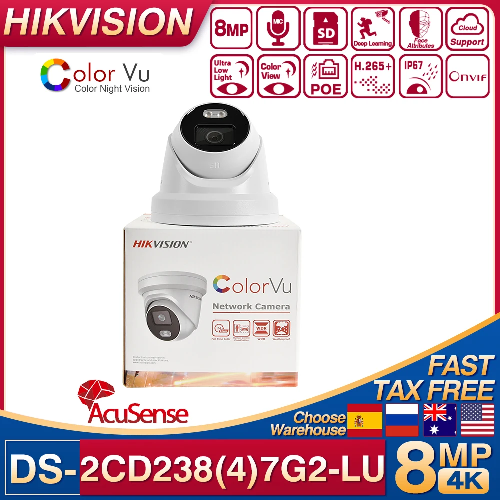

Оригинальная IP-камера Hikvision 4 МП с питанием по Ethernet, встроенным микрофоном и функцией ночного видения