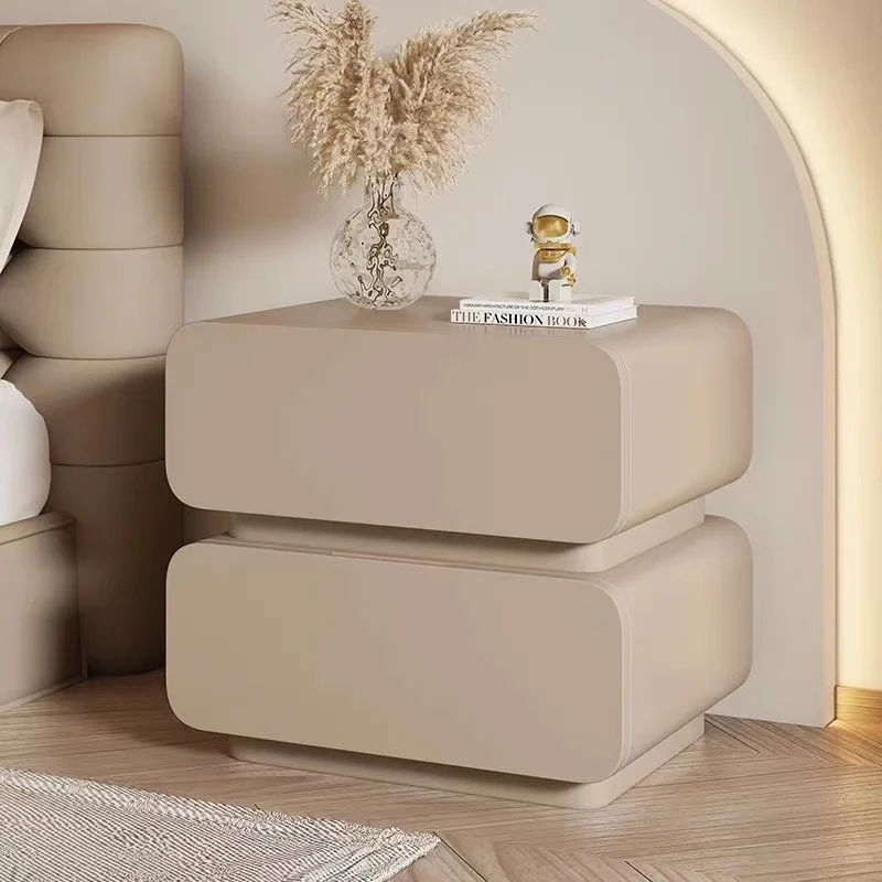 Comfortable Drawers Bedroom Bedside Table Round Auxiliary Mini Tables Bed Headboard End Cabinets Living Room Mesitas De Noche