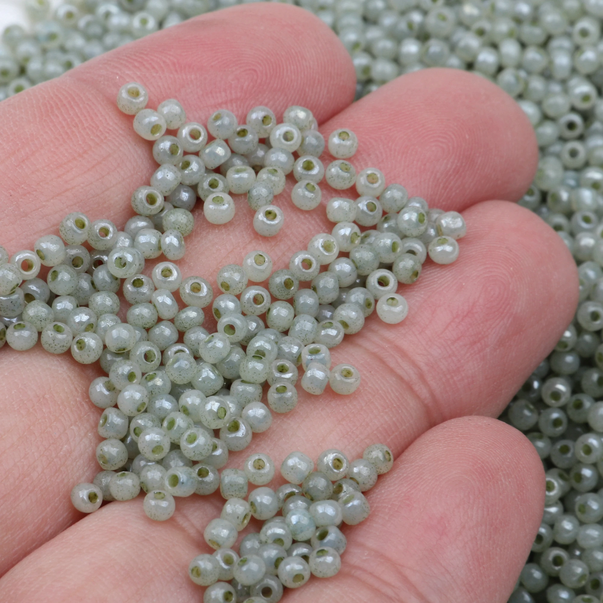 Glass Seed bead shiny pastel Color Opaque mix Mini Seed