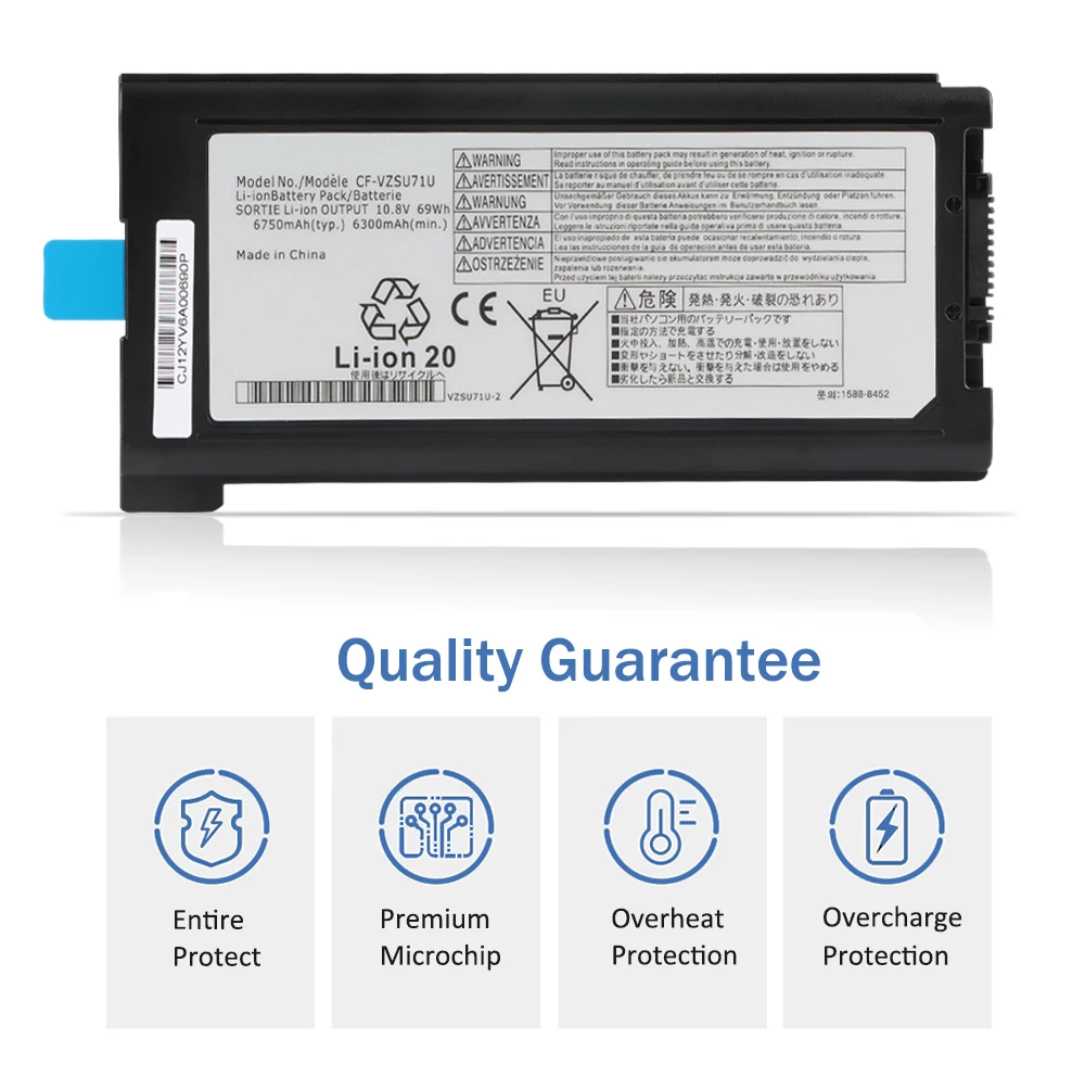ETESBAY-Bateria para Toughbook Panasonic, CF-VZSU71U, CF-30, CF-31,