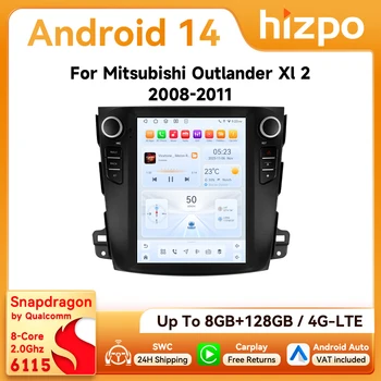 Radio para Auto Android Hizpo de 9.7 Pulgadas para Mitsubishi Outlander Xl 2 2008-2013, Pantalla Estilo Tesla, Auto CarPlay, GPS, Navegador, Snapdragon 6115 1