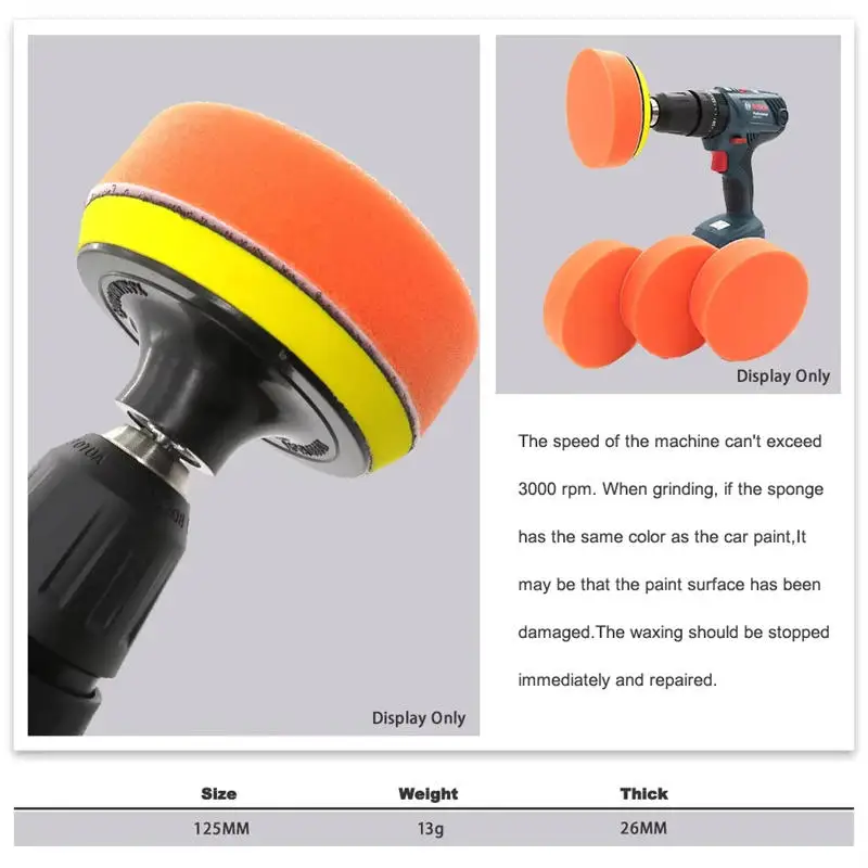 5/10Pcs 125/150mm Car Polishing Pads 6" Sponge Polisher Clean Waxing Pad Auto Paint Maintenance Care Buffing Cleaning Tools 3
