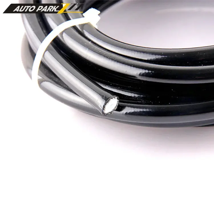 Motorcycle AN3 5m/lot Braided Stainless Steel Nylon Brake Line Hose Fluid Hydraulic Hose Ptfe Brake Line Gas Oil Fuel Tube Pipe