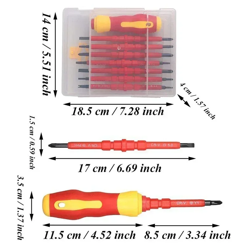 

Set In Professional Repair 7 Manual Screwdrivers Bits Magnetic Set Screwdriver 1 Tools Electrician Multifunction Screwkit