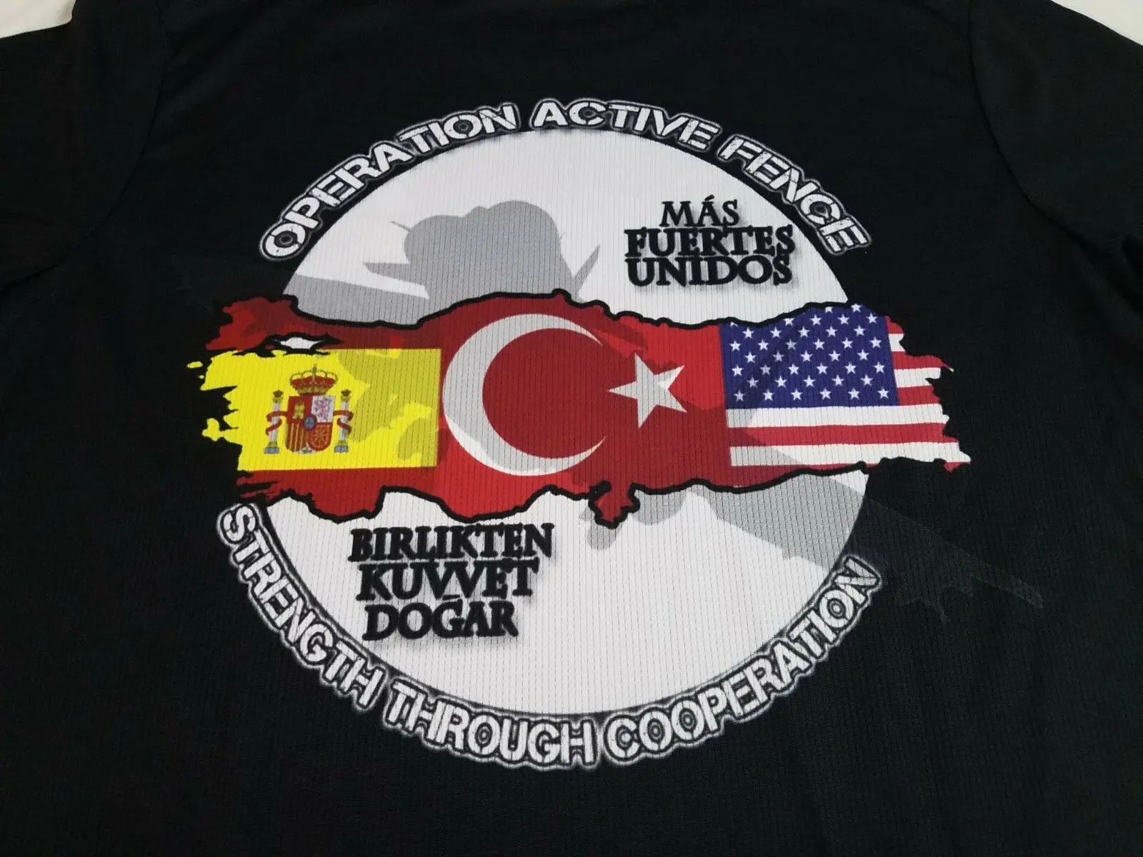 

2 Sides OPERATION ACTIVE FENCE MISSILE DEFENSE Turkey Men's Short Sleeve 100% Cotton Casual T-shirts Loose Top Size S-3XL
