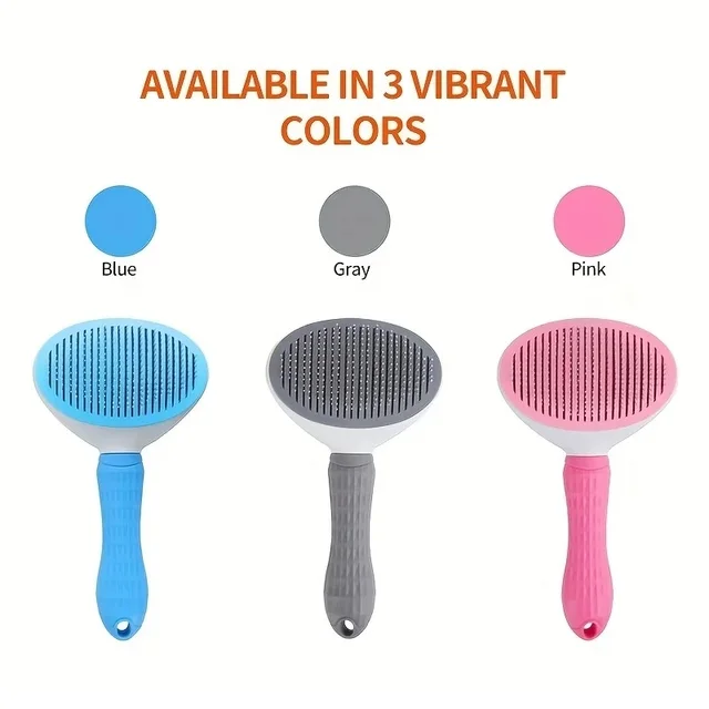 Pet Hair Remove Comb Self-cleaning Cat Slicker Brush Pet Waste Hair Comb For Cats Grooming Brushes Dog Combs Cat Accessories 6