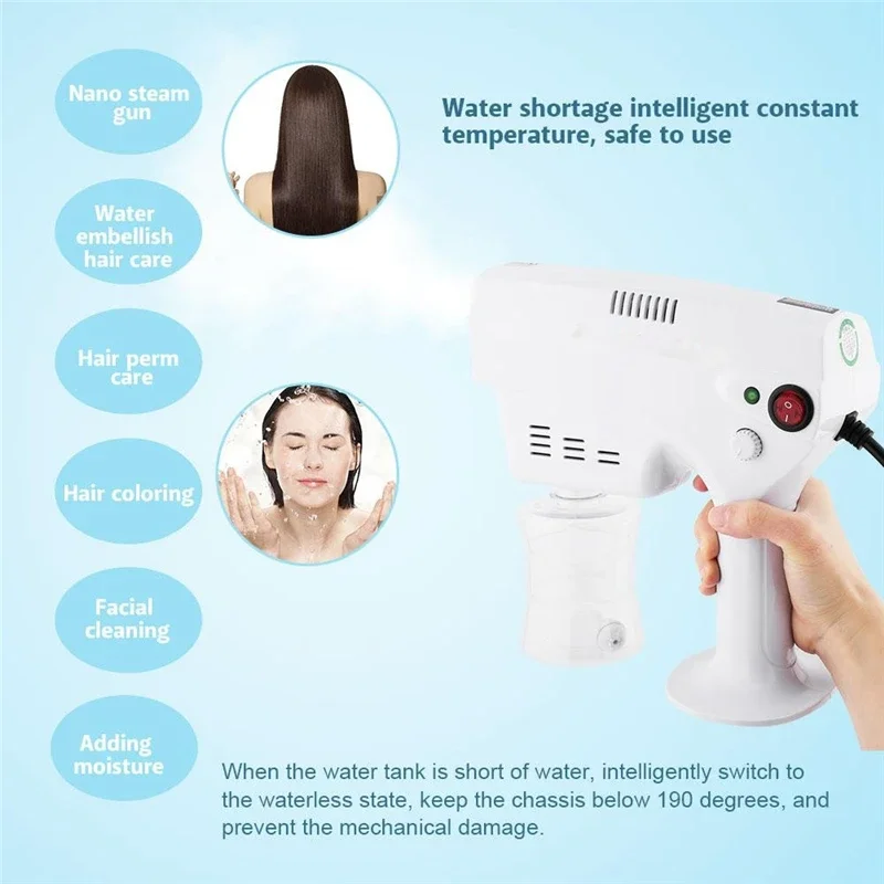 Portable Nano Steam Gun Hairdressing Hydrating Spray Hair Dyeing Perm Care Nano Machine Spray Gun Hairdressing Steam