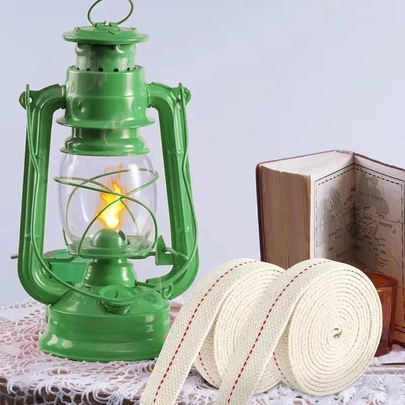 1Meter/Roll Kerosene Lamp Wick Braided Cotton Flat Oil Lamp Lanterns Supplies oil lamp wicks