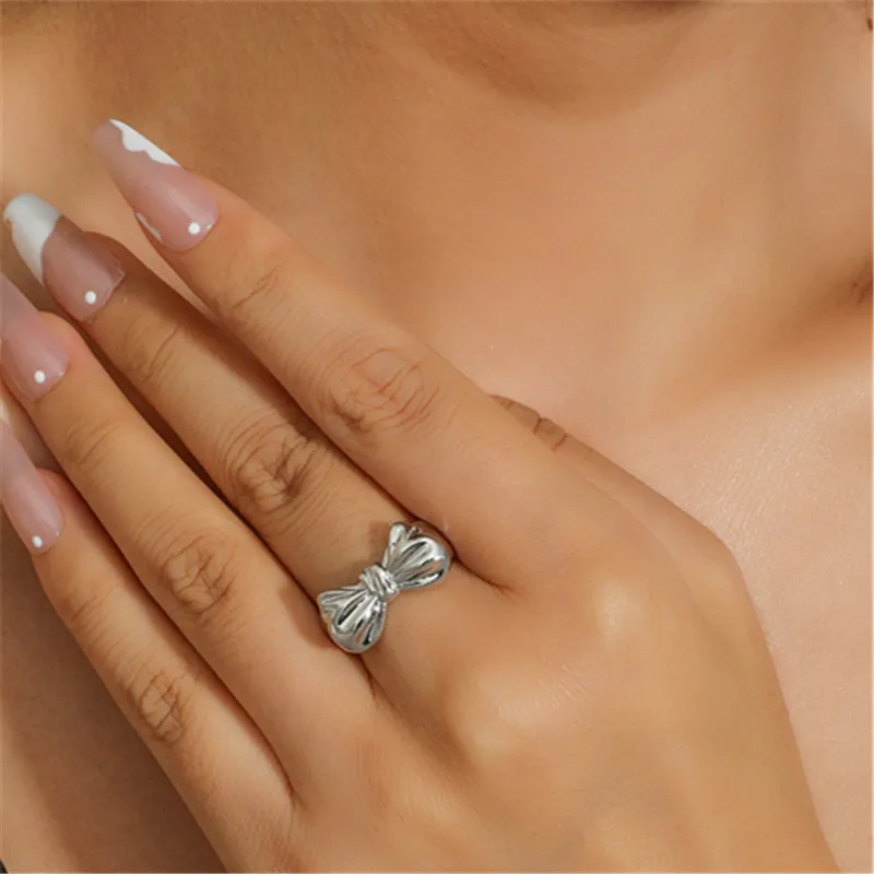 Простой Круглый Открытый регулируемый размер манго 18KGP кольца для женщин Свадебные обручальные вечерние Ки