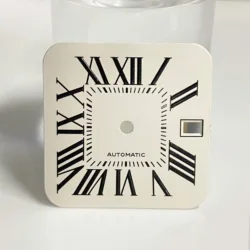 Enhance your product title with a focus on its key features and aesthetics:

27mm Square Multicolor Custom Dial for Automatic Watch Movements (White Dial)
