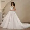 BEPEITHY Customized A-Line Champagne Wedding Dresses 2025 Spring V Neck Sleeveless Romantic Bride Ivory Bridal Gown Vestidos 4