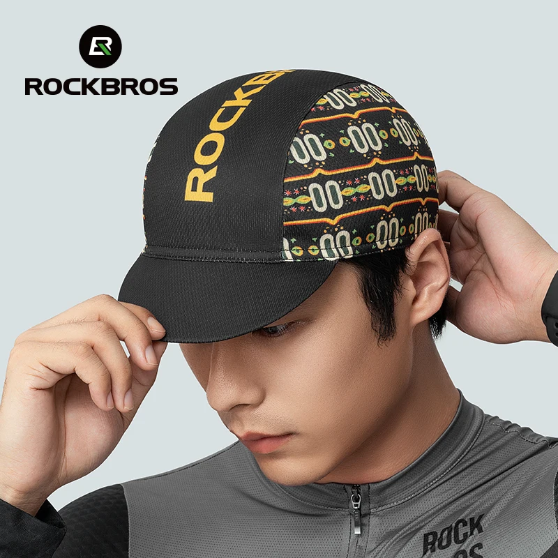 ROCKBROS Cycling Caps Sweat-absorbent Helmet Lining Sports Hat With Foldable Brim UltraLight Mesh Hats Unisex 3