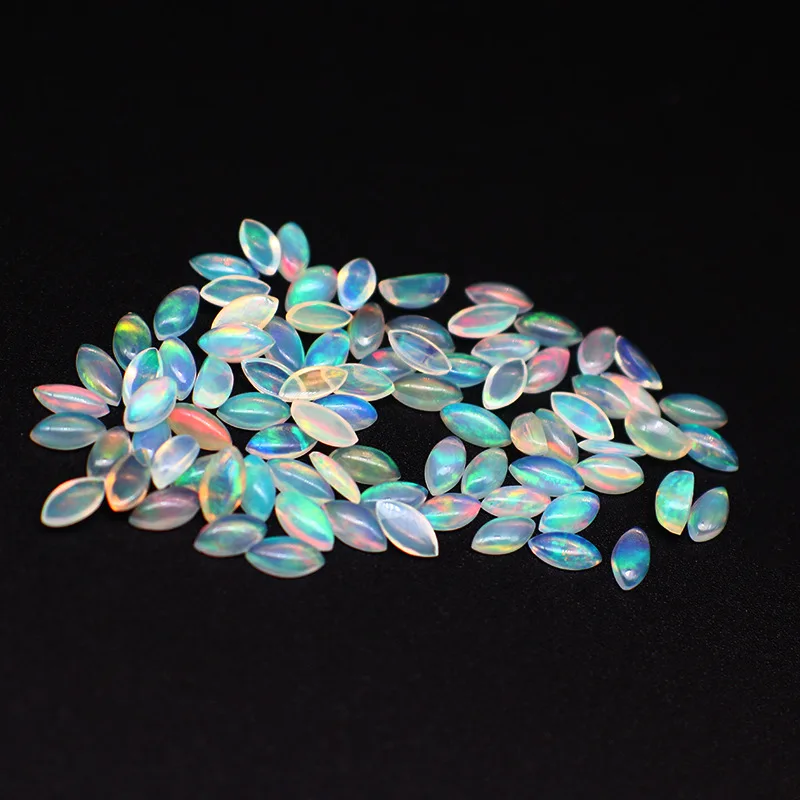 Natural Maequise Opal Ring Face Marquise Plain Natural Opal Gemstone for Necklace Jewelry Making and Collection