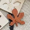 Wooden Leaf Jigsaw Shape Fun Puzzles 4pcs with Holder Pack Montessori Educational Toys Learn Sorting & Stacking for Kids 2+ 3