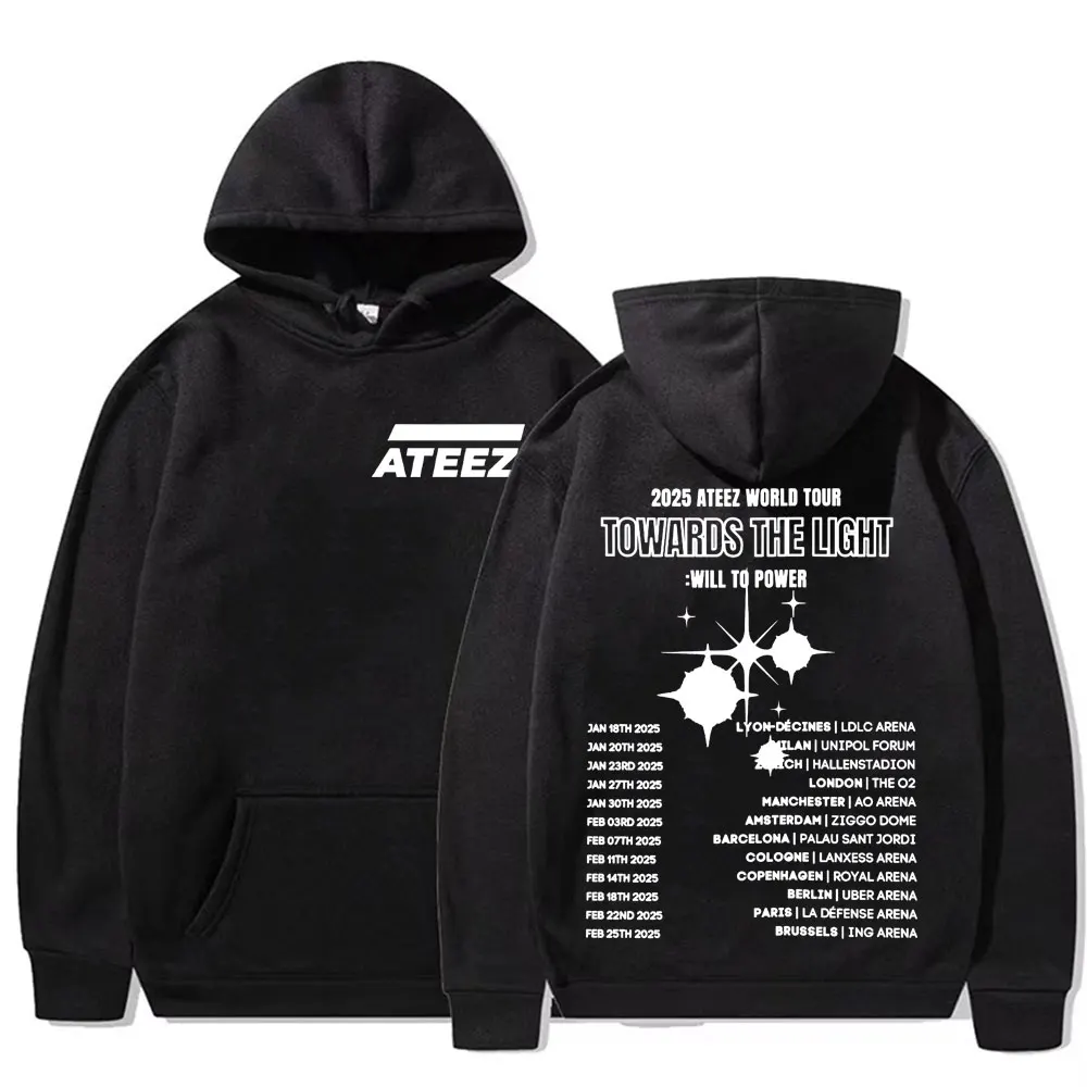 2025 Ateez World Tour Towards The Light: Will To Power Pullovers Men Women Korean Fashion Hip Hop Long Sleeve Sweatshirt Hoodies 5
