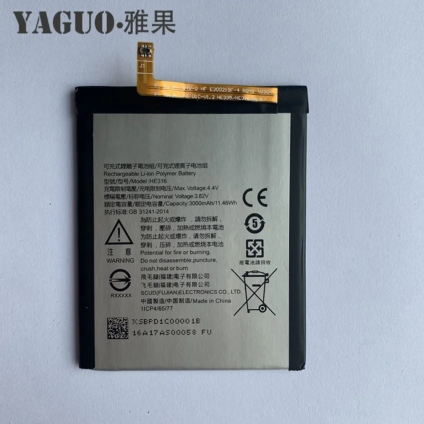 

High Quality HE316 3000mAh Replacement Battery Original HE 316 For Nokia 6 TA-1000 TA-1003 TA-1021 TA-1025 TA-1033 Cellphone