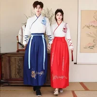 Ensemble de 2 pièces, vêtements traditionnels pour hommes, vêtements Vintage Cosplay chinois Hanfu, robe brodée pour femmes, vêtements de Style ethnique 5