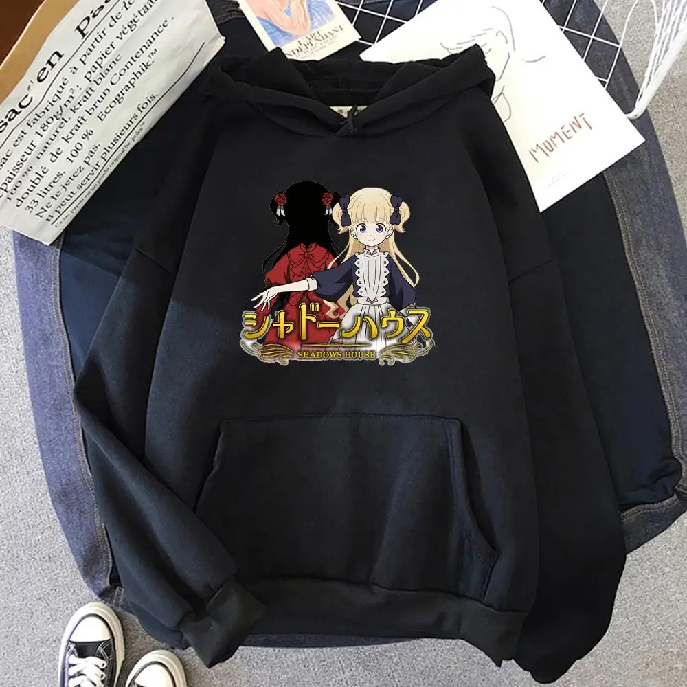 Shadows House Kate Shadow And Emilico Anime Poster Hoodies Fashion Manga Casual Oversized Pullover Men Women Harajuku Sweatshirt