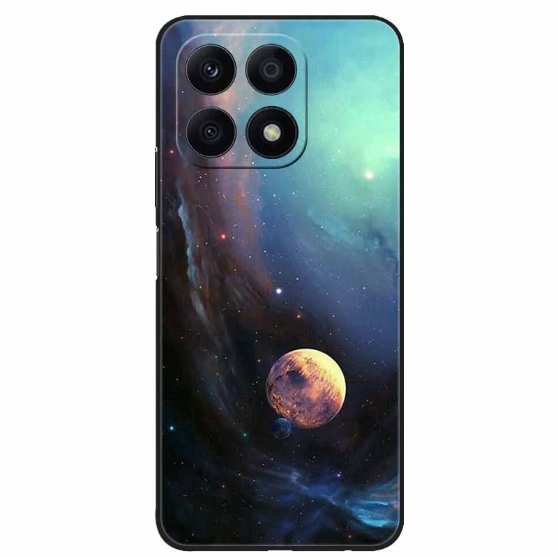 Cool Black Soft TPU Phone Case with Wolf and Lion Design - Durable Back Cover
