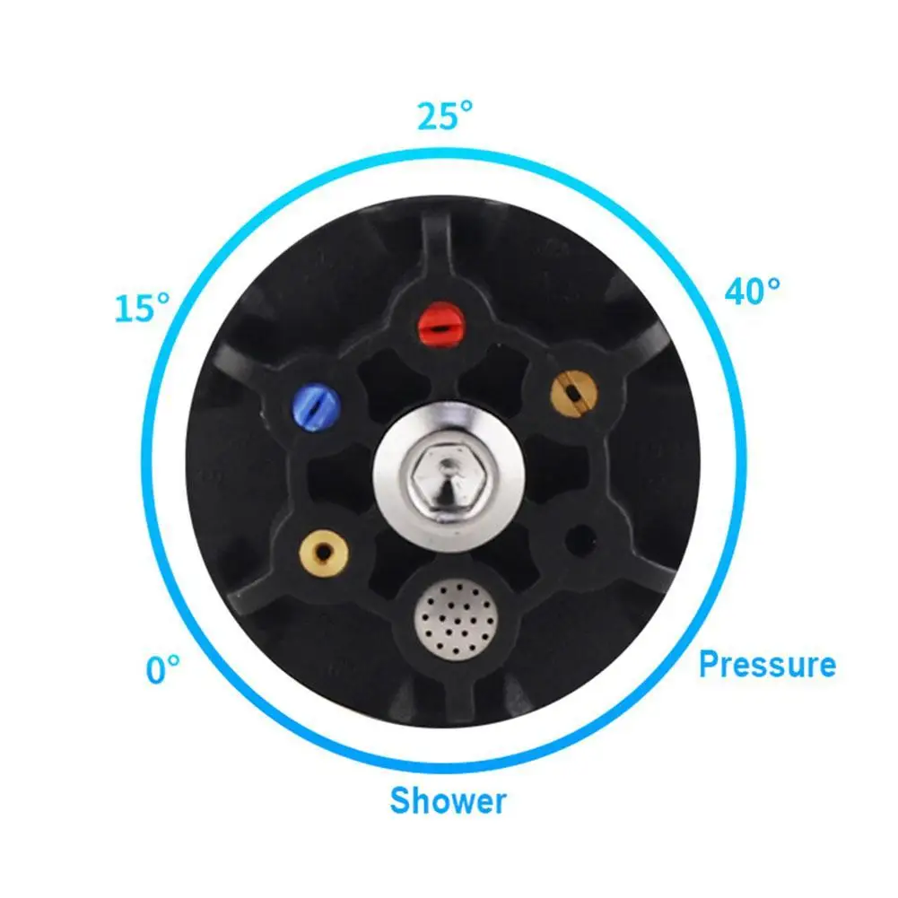 High pressure washer nozzle 6 In 1 Washing Nozzle 1/4 Quick Connector Rotating Car Garden Cleaning Washer Spray Nozzle