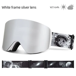 COPOZZ Premium Anti-Fog Magnetic Ski Goggles with Quick-Change Double Lenses (Cat only)