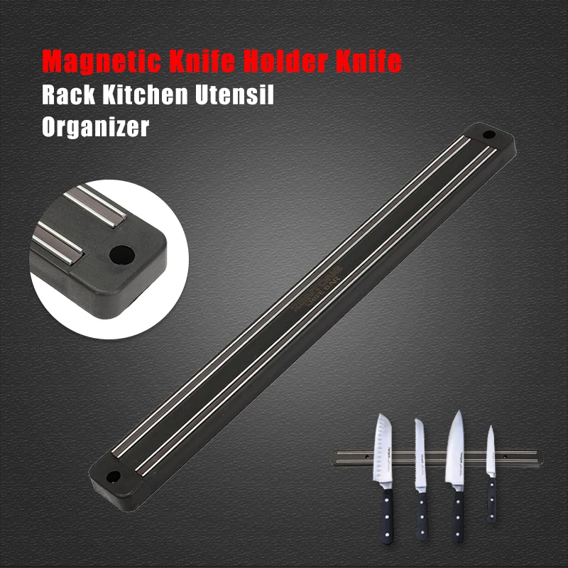 Knife Holder Magnetic ABS Metal Plastic Block Magnet Holder Rack Stripe Kitchen Tool
